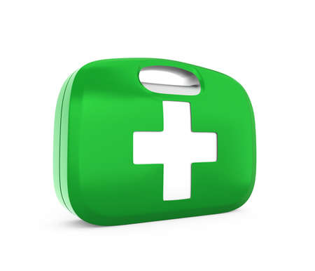 First aid kit case with clipping pathの写真素材