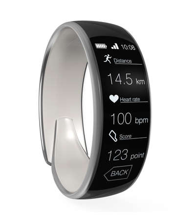 Smart wristband isolated on white backgroundの写真素材