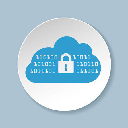 Vector icon for cloud securityのイラスト素材
