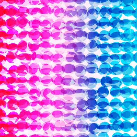 Many rows of bright multi-colored overlapping circles and ellipsesのイラスト素材
