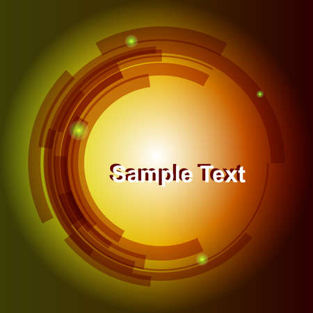 Abstract technology colored circle and textのイラスト素材