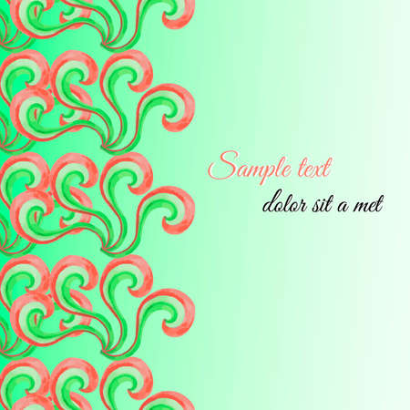 Watercolor background made from ornamental elements. Vector illustrationのイラスト素材