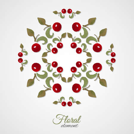 Watercolor floral decoration. Vector illustration.のイラスト素材