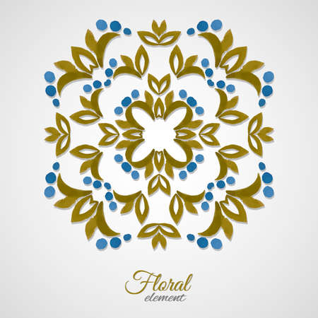 Watercolor floral decoration. Vector illustration.のイラスト素材
