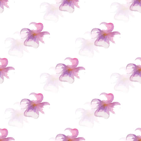 Pattern made from hand drawn flowers on the white background. Vector illustrationのイラスト素材