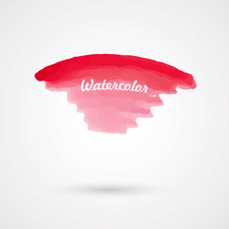 Banner made from watercolor red spot. Vector illustrationのイラスト素材