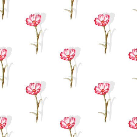 Pattern made from watercolor flowers. Vector illustrationのイラスト素材