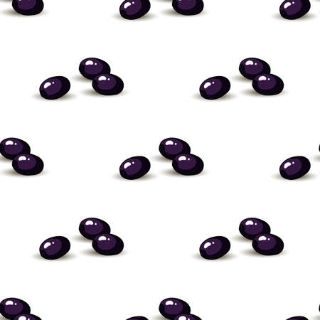Pattern made from hand drawn olives. Vector illustrationのイラスト素材