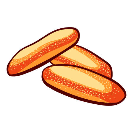 Hand drawn loaf on the white background. Vector illustration.のイラスト素材