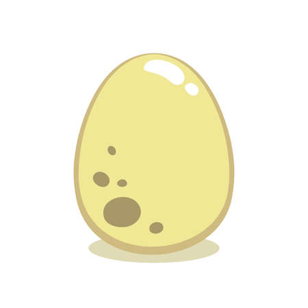 Cartoon egg isolated on white background. Vector illustrationのイラスト素材
