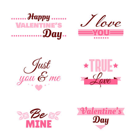 Badges Collection Valentines Dayのイラスト素材