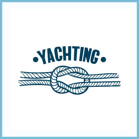 Yachting Badge With Ropeの写真素材
