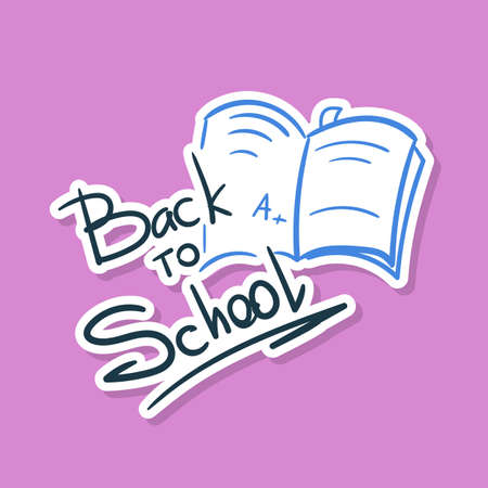 Back To School Sticker Notebookのイラスト素材