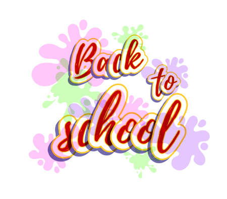 Back To School Bright Letteringのイラスト素材