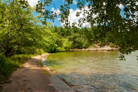 Beautiful Upper Wisconsin Dells Cliffs and Canyonsの写真素材