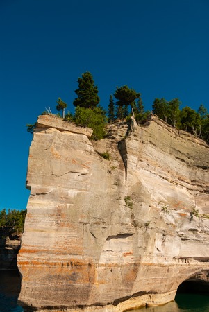 Rocks National Lake shore landscape background.の写真素材