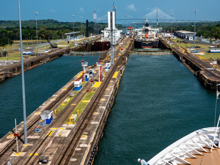PANAMA CANAL TRANSITの写真素材