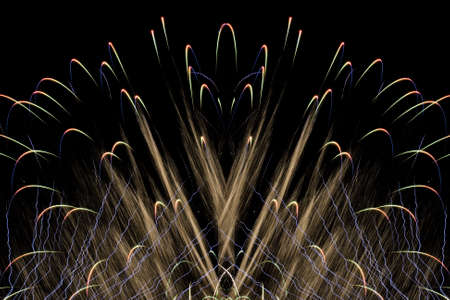 abstract color blowing firework background on black