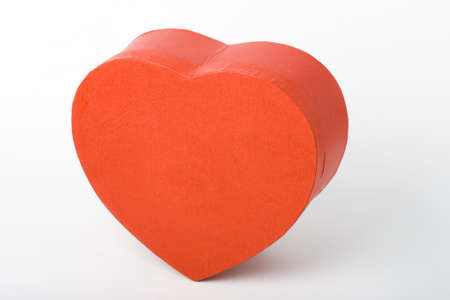 red heart shape box with white backgroundの写真素材