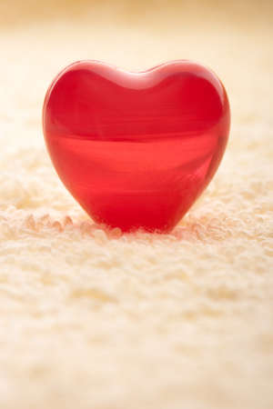 macro oil heart on yello rterry  towelの写真素材