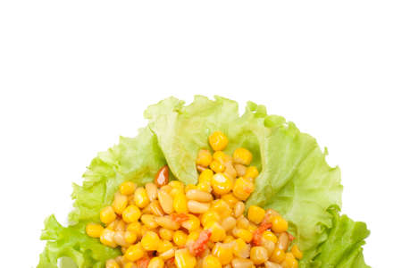 cedar nut and sweet corn saladの写真素材