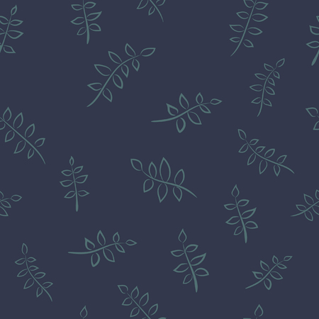 Seamless blue floral vector pattern. Seamless background vector texture with plants.のイラスト素材