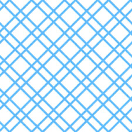 Checked seamless vector pattern. White background with blue stripes.のイラスト素材