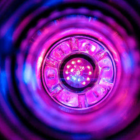 Colourful light's glowing on bottleの写真素材