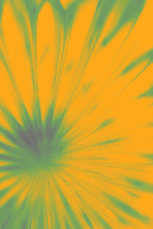 Abstract blurred background in the form of a flower in orange green color. Concept background, textureの写真素材