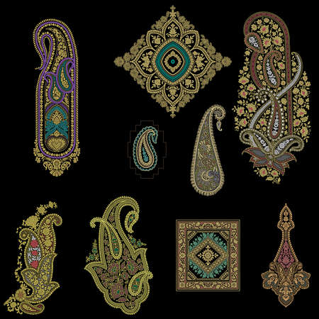 seamless paisley traditional motifの写真素材