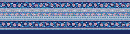 seamless floral traditional Indian border
