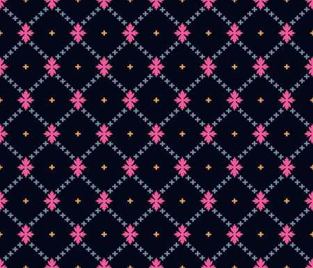 seamless dark geometric patternの写真素材