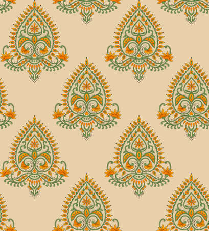 seamless Indian mughal flower motif backgroundの写真素材