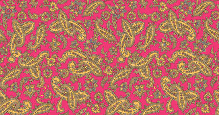 seamless traditional paisley floral backgroundの写真素材