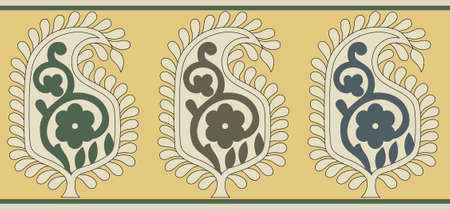 seamless traditional design paisley backgroundの写真素材