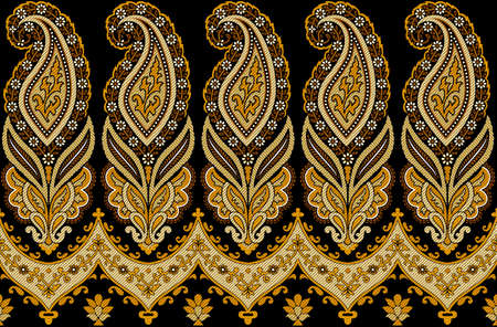 seamless traditional design paisley backgroundの写真素材