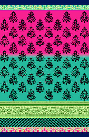 traditional textile saree design decorative checks pattern backgroundの写真素材