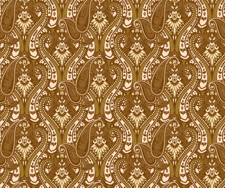 seamless Indian paisley motif backgroundの写真素材