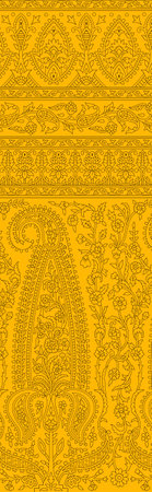 traditional outline border design motif with gold backgroundの写真素材