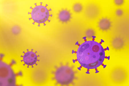 Virus or bacteria infection concept background. Coronavirus or COVID-19 conceptの写真素材