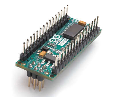 Galati, Romania - July 12, 2021: Original Arduino Nano board for the implementation of electronics...