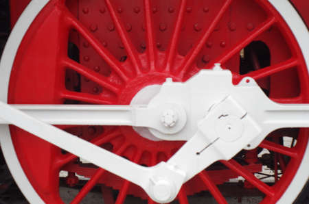 steam locomotives, close up of wheelsの写真素材