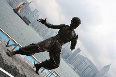 Bruce Lee in Avenue of Stars of Hong Kongのeditorial素材