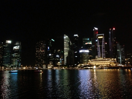 Singapore city nightviewの素材
