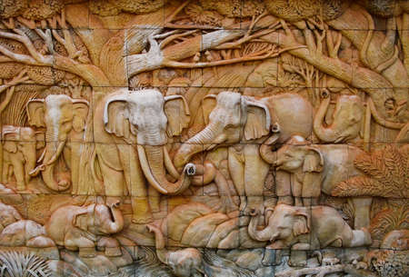 elephant rock wallの写真素材