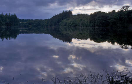 Edgelaw Resevoir at twlight, Scotlandの写真素材