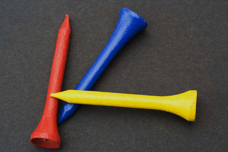 Wood golf teesの写真素材