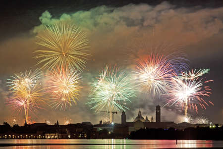 Firework celebration Redentore  Venice, Italy 