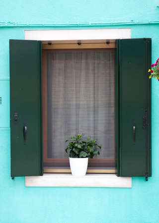 Burano windowの写真素材