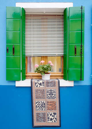 Burano windowの写真素材
